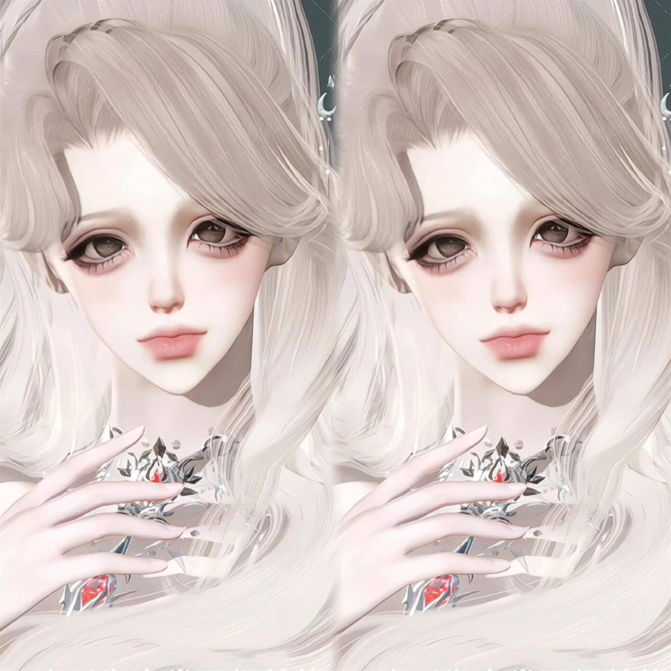 丘丘 001 逆水寒手游捏脸女通用