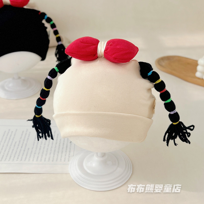 春秋新生婴儿可爱护囟门帽