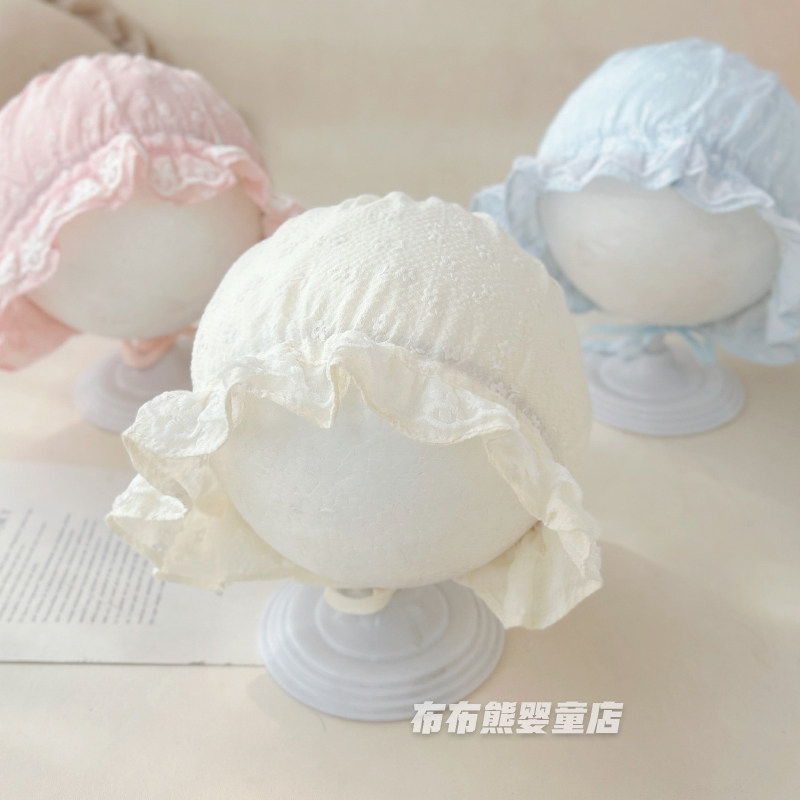 小月龄女宝春夏薄款护耳遮阳帽