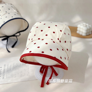 宝宝帽子春夏薄款大帽檐遮阳帽婴儿春季外出防晒帽儿童韩版宫廷帽