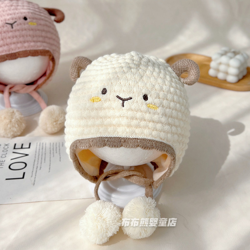 宝宝帽子秋冬可爱超萌针织护耳帽婴儿冬季保暖包头帽婴幼儿毛线帽,童装/婴儿装/亲子装,帽子,淘宝优惠券,粉丝福利购,淘宝优惠卷