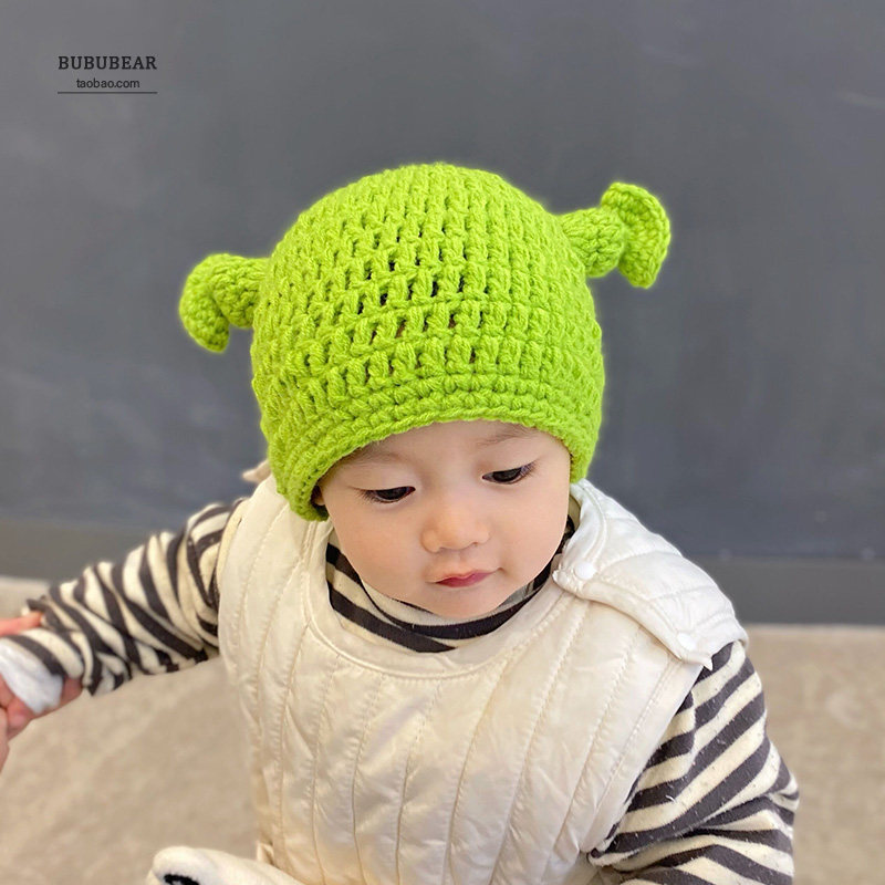痞幼毛线帽子无檐套头帽