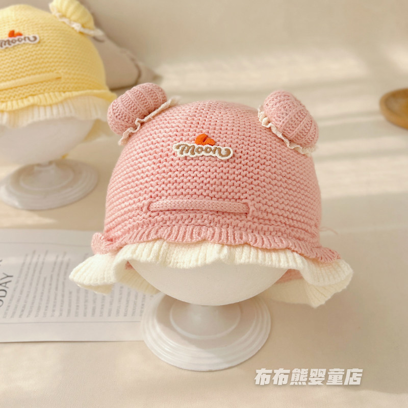 婴幼儿秋冬保暖遮阳针织渔夫帽