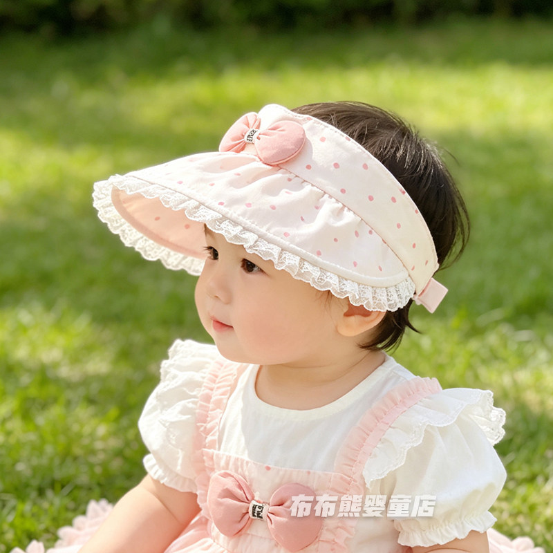 女宝宝夏季大檐空顶防晒公主帽