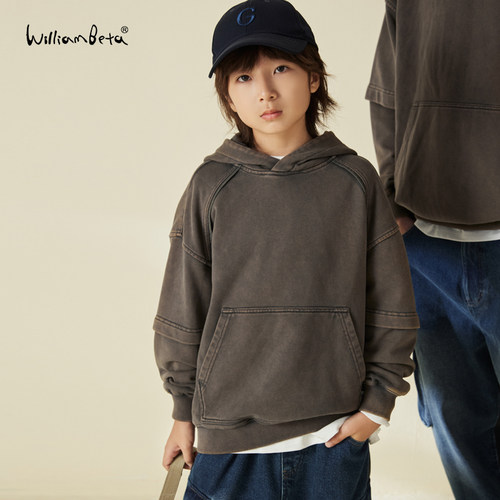 williambeta旗舰店假两件卫衣
