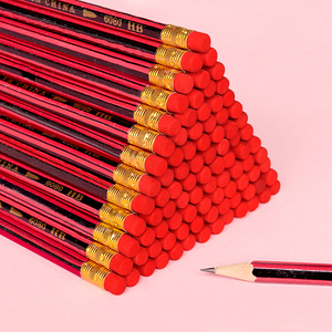 铅笔hb六角杆带橡皮擦头绘画书写练字考试用一年级写字小学生专用