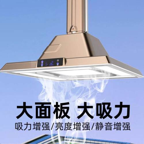 商用直排净化灯棋牌室空气净化外排式直吸烟灯麻将馆大灯罩排烟机