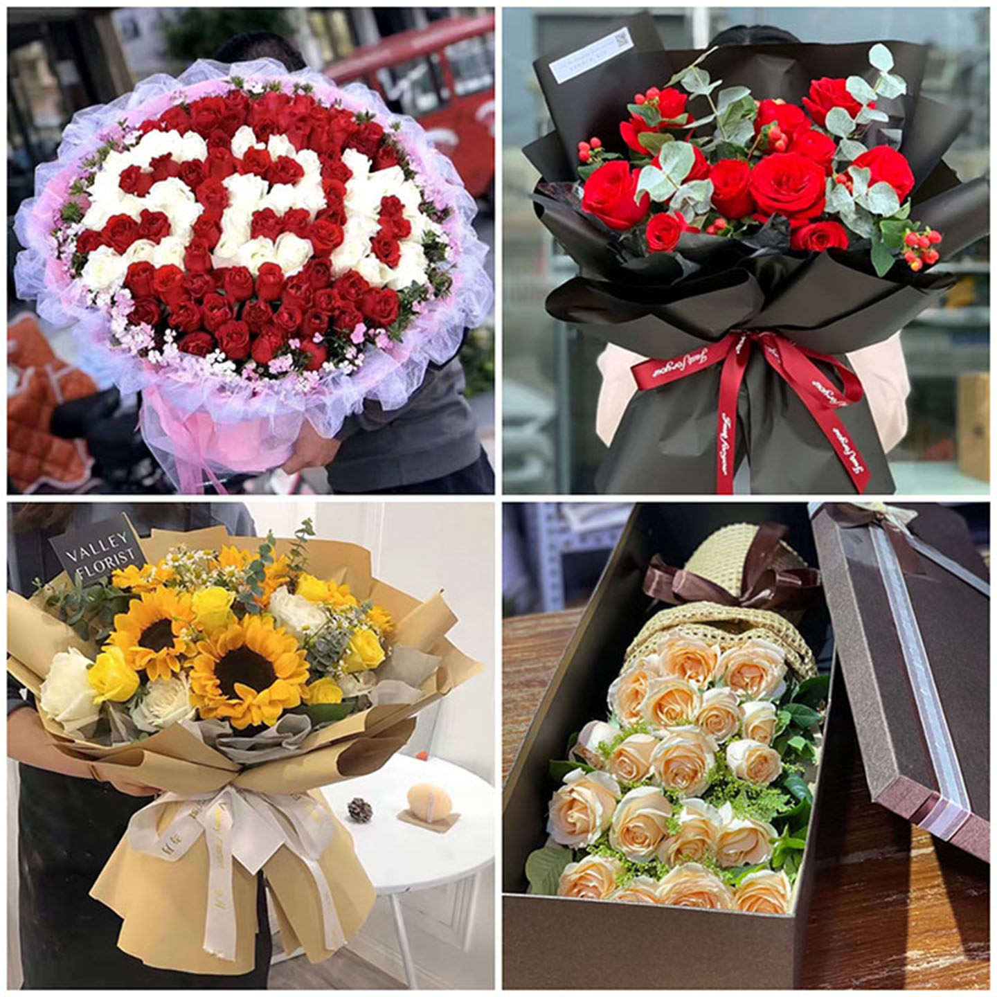 吉林省白城市洮南市大安市同城鲜花速递情人节玫瑰花束生日配送店