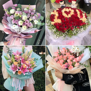 白银市平川区白银区同城鲜花速递情人节送女友玫瑰花束生日配送店