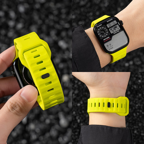 匠戴适用iwatch硅胶表带透气舒适