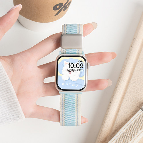 匠戴适用苹果S10手表编织表带