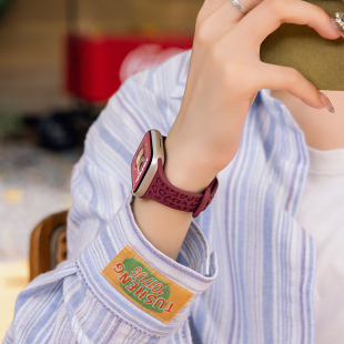 适用iwatch11表带S11苹果S9手表applewatch8透气S10凹豹软硅胶S7高级7女款 小蛮腰运动10创意ultra小众 SE3夏季