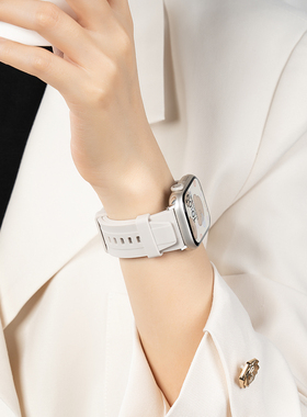 适用iwatch11表带S11苹果S10手表S9硅胶10可爱Applewatch9高级夏季S8运动细SE3新款7绿色S6小众6代女款S5防水