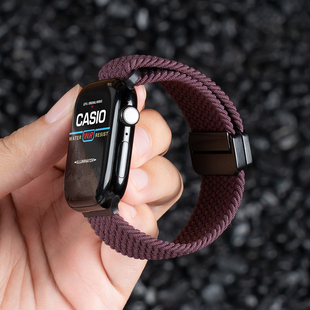 2026新款｜适用苹果S11表带iWatchS10手表AppleWatch9磁吸ultra编织SE新梅子3高级2男款S8运动7透气6智能腕带