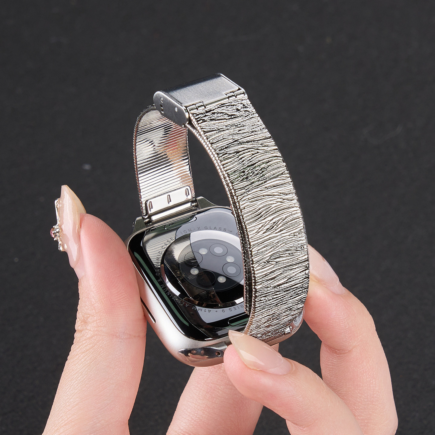 匠戴适用苹果S11手表iwatch11表带applewatch10细款小蛮腰新款S10金属百达斐俪s9春夏女款se3运动高级S8智能