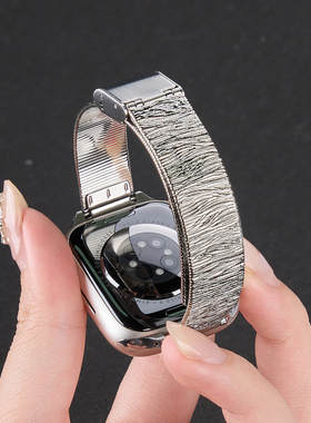 匠戴适用苹果S11手表iwatch11表带applewatch10细款小蛮腰新款S10金属百达斐俪s9春夏女款se3运动高级S8智能