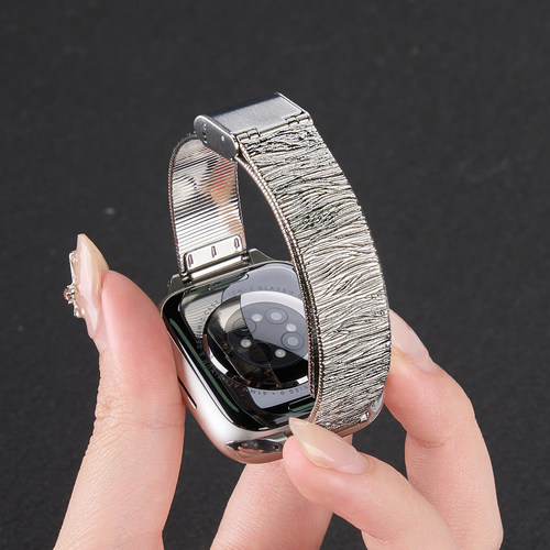 匠戴适用iwatch海浪纹金属表带
