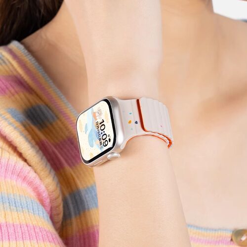匠戴适用iWatch彩宵磁吸反扣硅胶