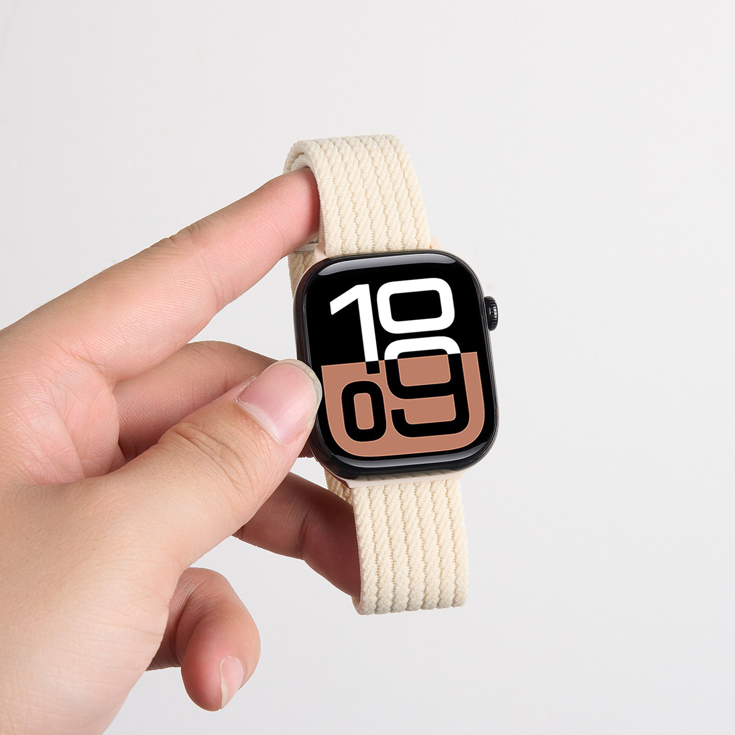 匠戴适用苹果s11手表iwatchs10表带9编织applewatch弹力尼龙ultra新款3磁吸2运动8女款se夏季7透气腕带高级感