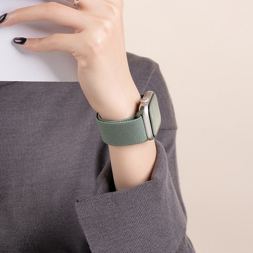 匠戴适用iwatch平纹尼龙磁吸表带