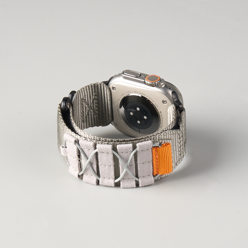 【个性撞色尼龙魔术贴】适用苹果AppleWatch Ultra3/2/1手表iWatchS11表带s10编织新款9运动8男款7透气SE腕带