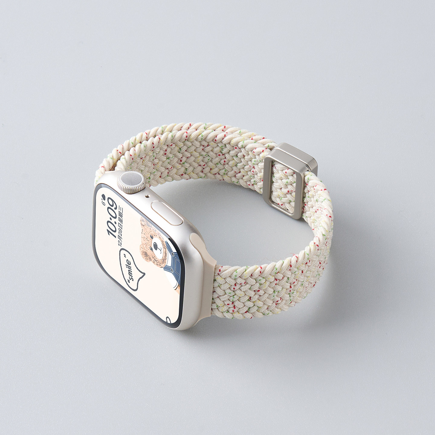 匠戴适用iwatch11表带S11苹果手表applewatch9秋冬新款S8细款编织尼龙女款S10男创意SE3可爱S7磁吸高级11运动