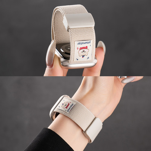 匠戴适用iWatch拼色尼龙布贴表带