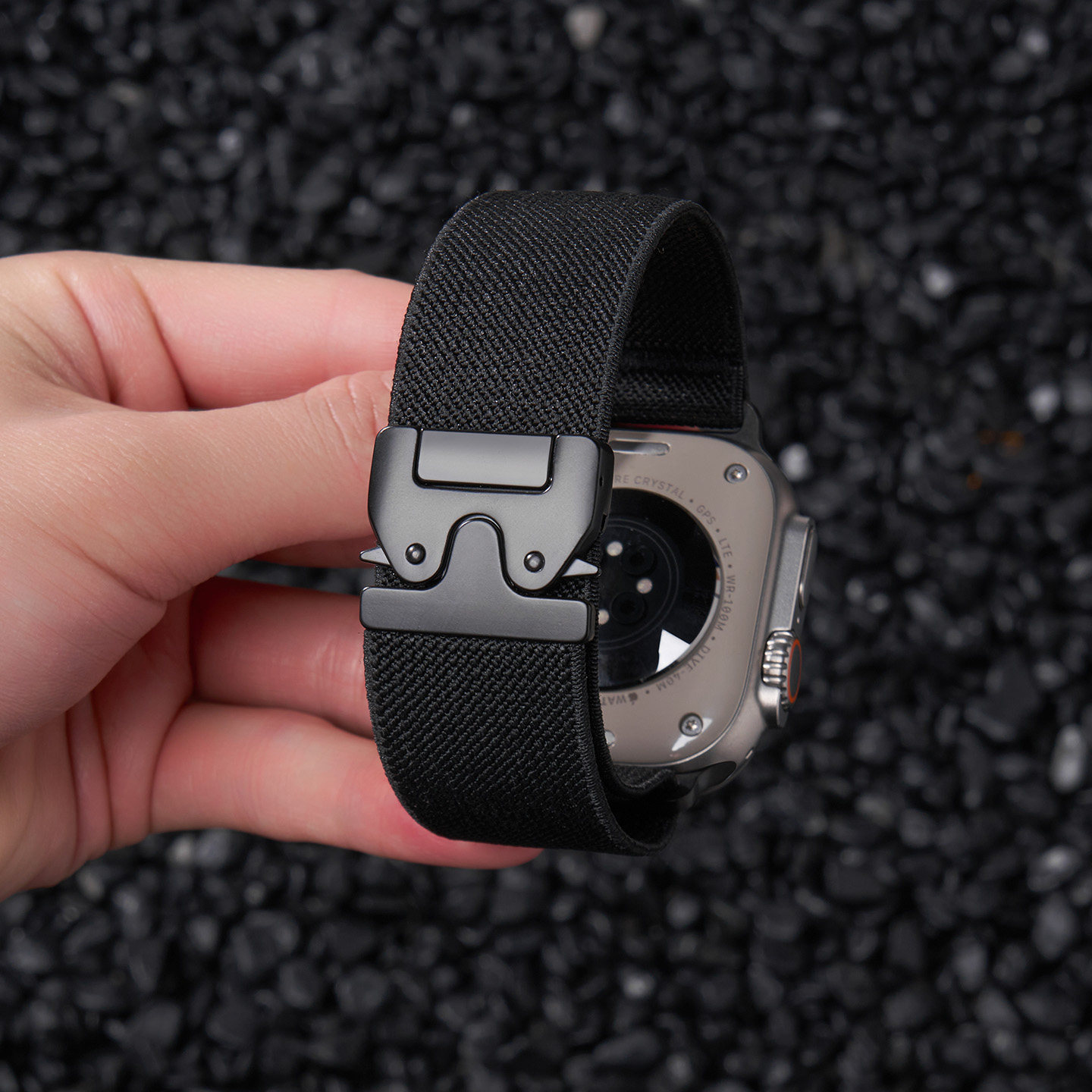 【降落伞式卡扣】匠戴适用苹果S11手表applewatch ultra3/2表带iwatchs10尼龙9编织8新款se男款7运动透气腕带