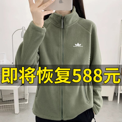 奥莱品牌摇粒绒短外套女保暖上衣