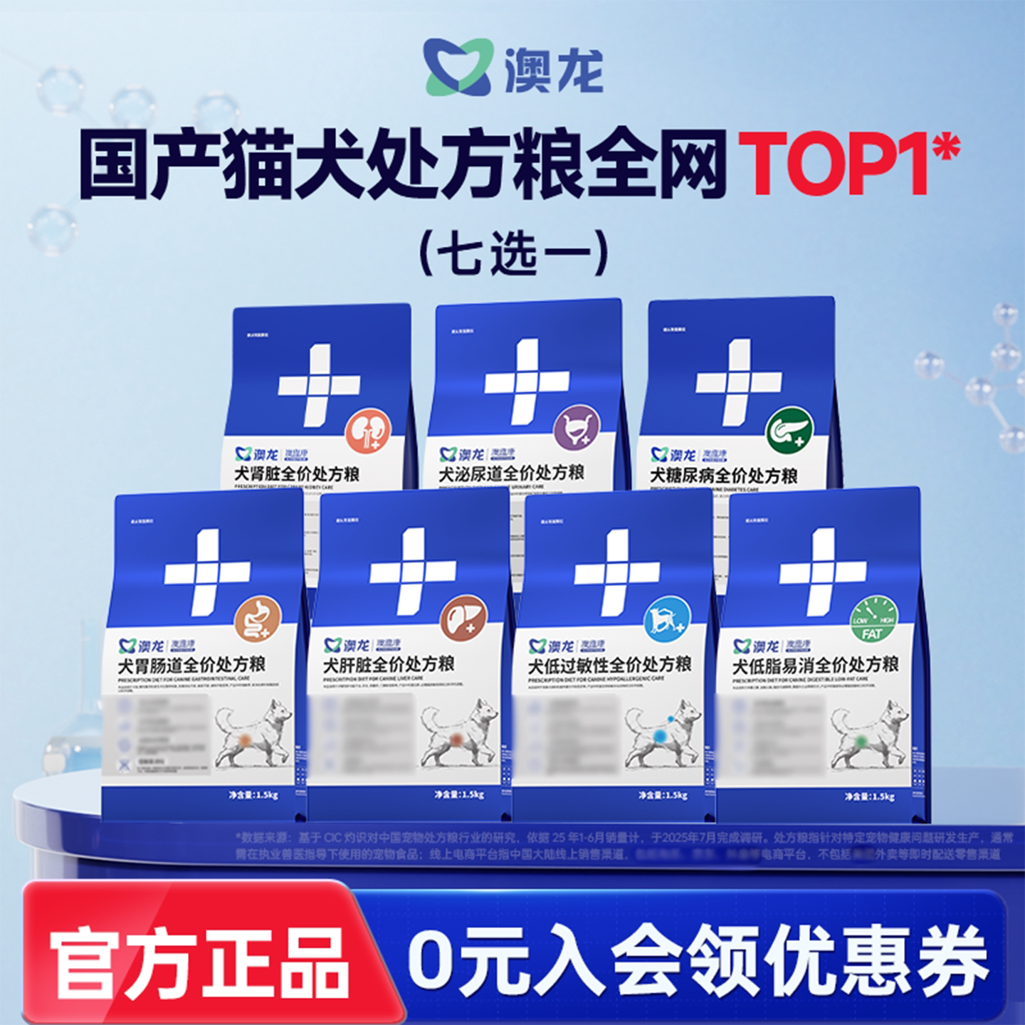 【直播间专属】澳龙犬处方粮全价狗粮泌尿低脂易消低敏狗主粮