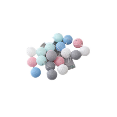 马卡龙棉球灯彩灯装饰灯装饰串灯礼物盒拍摄棉球球灯婚礼灯泡圆球