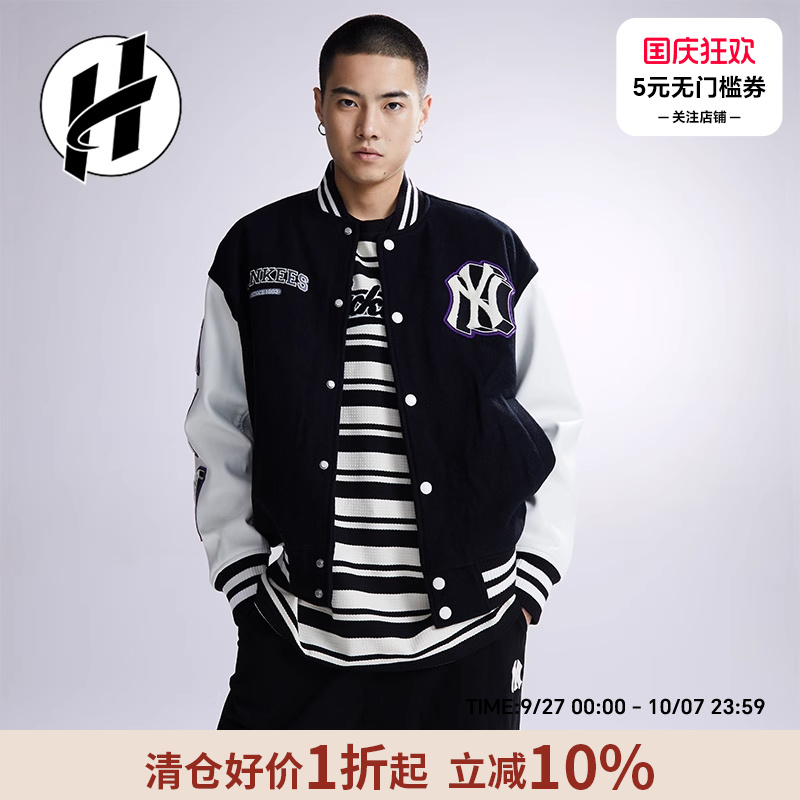 单排扣字母印花男女同款夹克外套