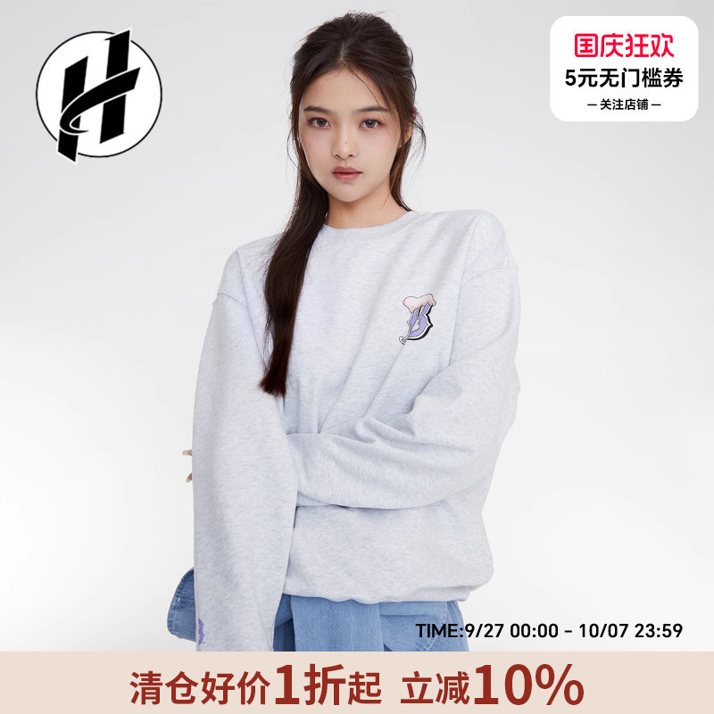 清仓 MLB23FW纽约洋基队Logo印花休闲秋季套头长袖圆领卫衣男女