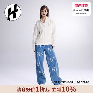 衛衣男女同款 MLBFW23洛杉磯道奇隊立領外套拉鏈開衫 清倉