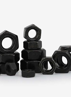 黑色304不锈钢六角螺母DIN934六方螺丝帽M2M2.5M3M4M5M6M8M10-M12