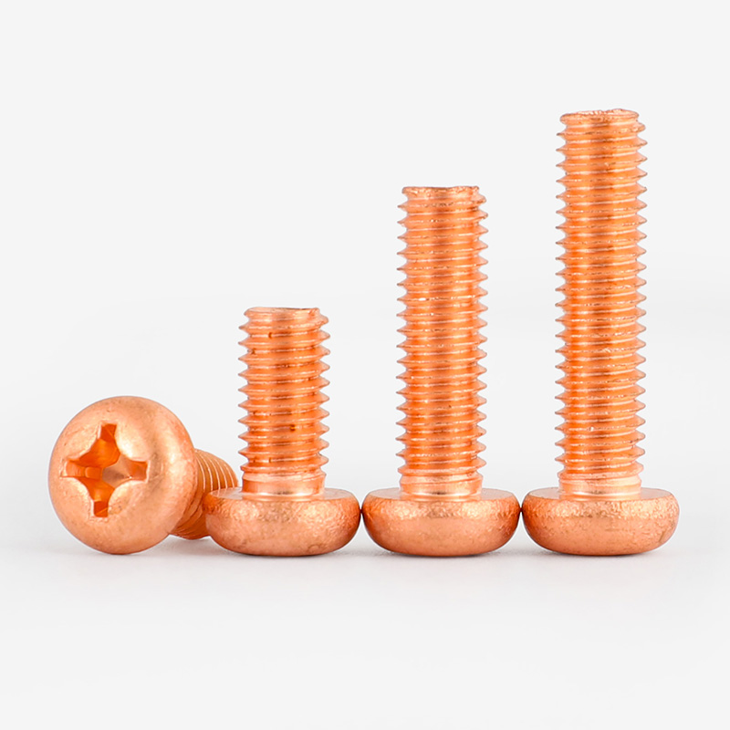 国标紫铜十字盘头螺栓机牙
