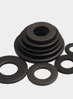 M2-M30黑色8.8/12.9级平垫圈金属垫片加厚螺丝平垫片超薄介子圆形