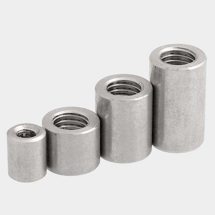 304不锈钢圆形接头焊接螺母加长加厚丝杆连接螺帽m2m3m4m5m6m8m20