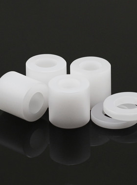 白色POM赛钢垫圈套管平垫 节管套隔离柱滑动塑料介子M3M4-M10