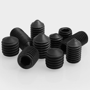 M2M2.5M3M4M5 12.9级DIN914尖端内六角紧定螺钉锥端机米顶丝 M16