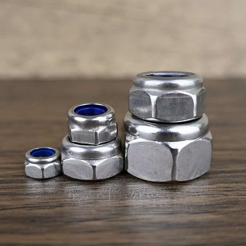 304不锈钢尼龙防松自锁螺母D