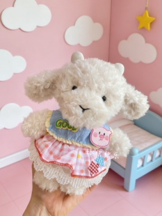 jellycat18cm小山羊娃衣可爱粉色连衣裙毛衣套装little系列皆可穿