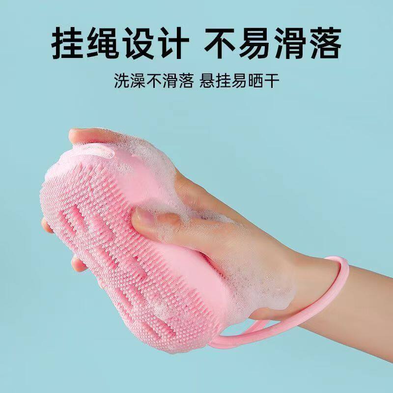 洗澡神器搓澡巾搓背洗澡刷沐浴搓灰搓泥硅胶海绵男擦身冲凉擦背刷