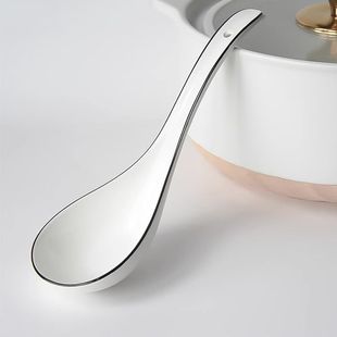 陶瓷勺子家用喝汤长柄汤匙调羹盛稀饭专用餐具勺粥勺厨房大号汤勺