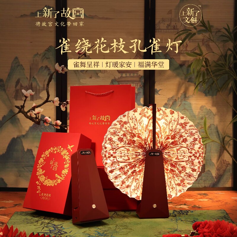 中式美学孔雀灯小台灯卧室床头灯桌面氛围灯茶桌装饰灯结婚长明灯