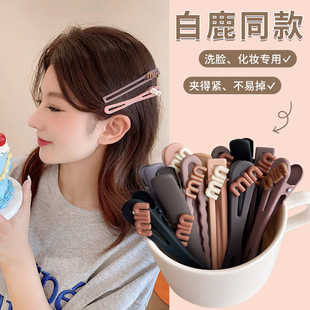 miu少女心一字夹发夹女2024新款 高端BB夹后脑勺发卡边夹刘海夹子
