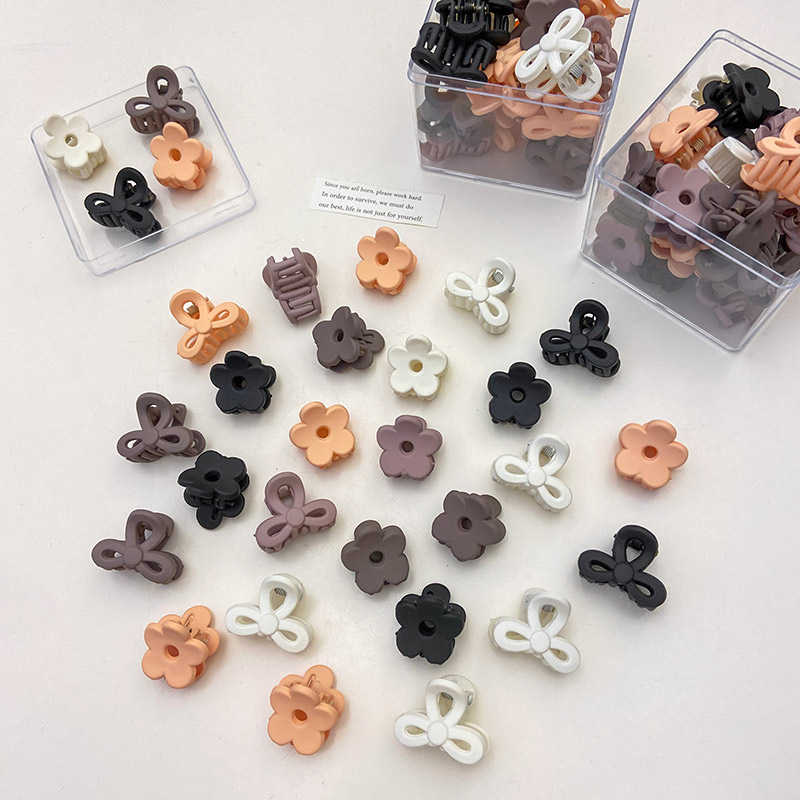 抓夹亚克力日韩风花朵交叉