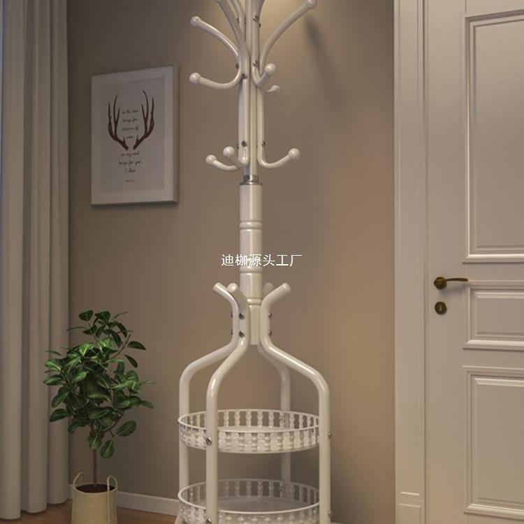 铁艺落地衣帽架落地家用卧室门口立杆式挂衣服架子简易衣架置物架