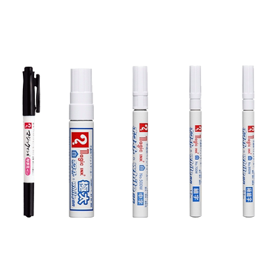 逻辑旗舰店Logical寺西白色记号笔油漆笔签字签名塑料金属玻璃陶器皮革木材适用Nakabayashi仲林出品