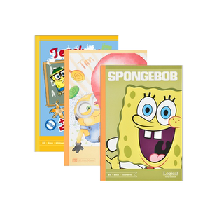 逻辑旗舰店Logical×海绵宝宝/小黄人限定款B5笔记本逻辑格横线上质纸学生线装本Nakabayashi仲林出品